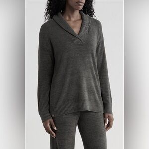 *2 PIECE SET* Barefoot Dreams Cozychic Ultra Lite Sweater and Pants Charcoal